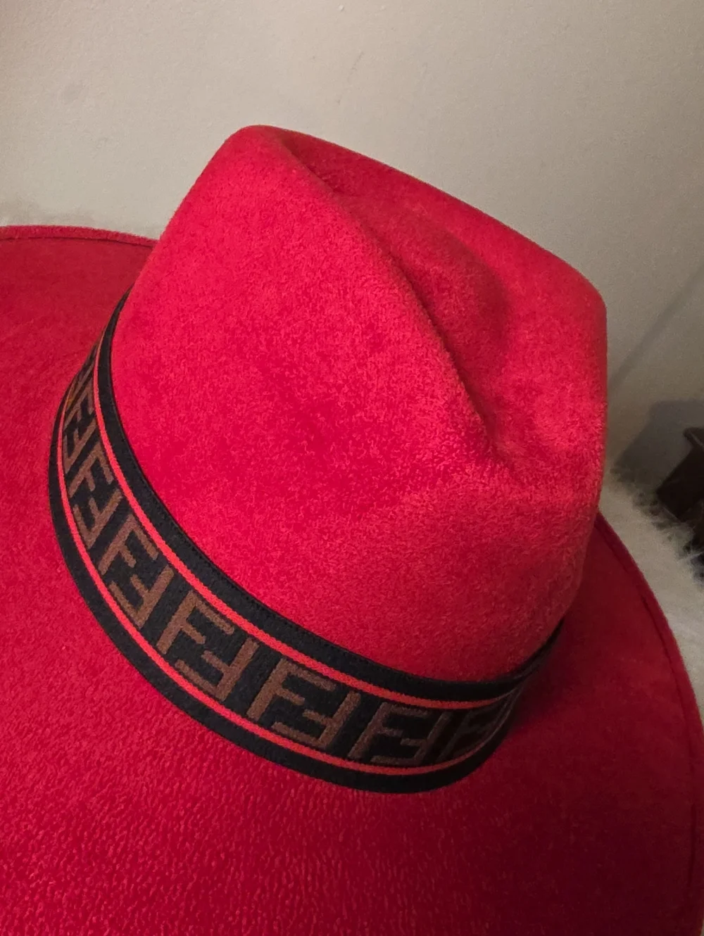 Red Wide Brim Fedora (M)